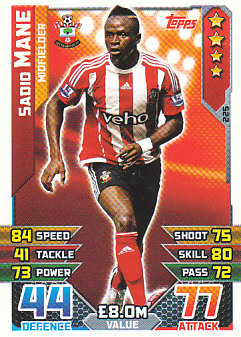 Sadio Mane Southampton 2015/16 Topps Match Attax #225